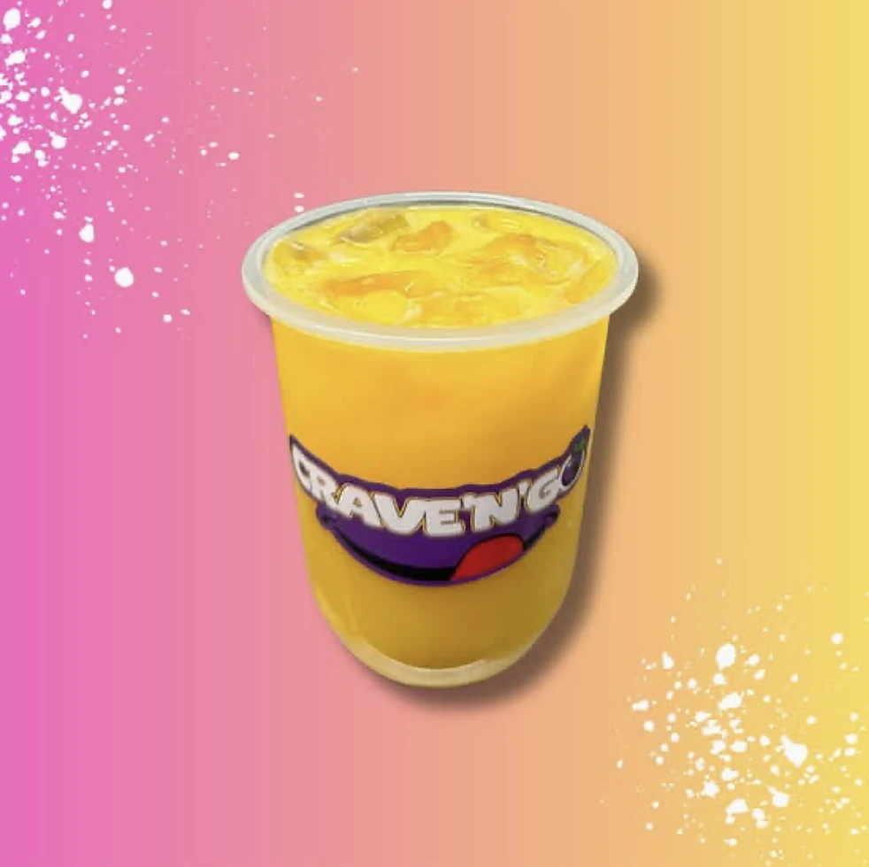 Crave N Go cup of freshly squeezed orange juice with ice