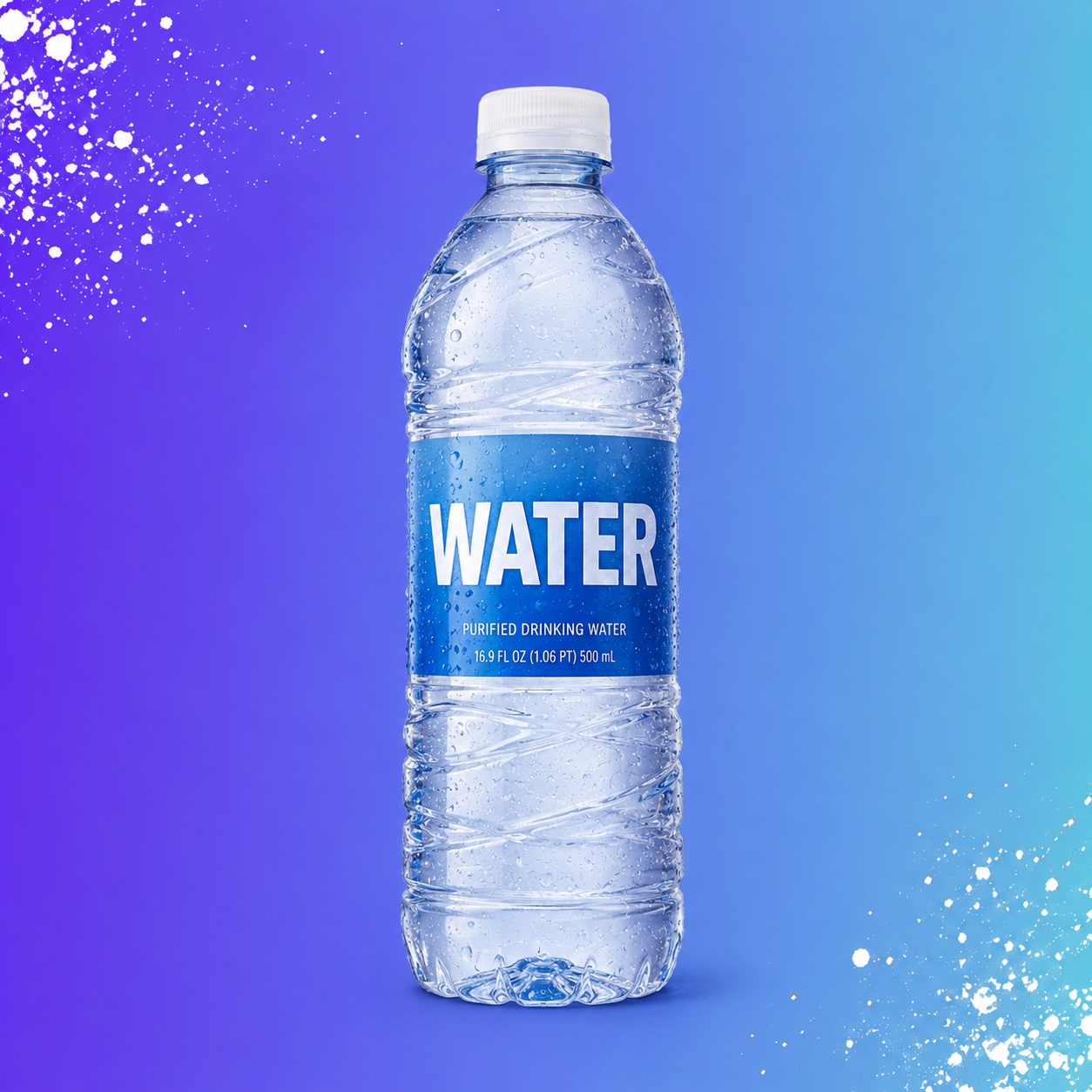 Bottle of still spring water