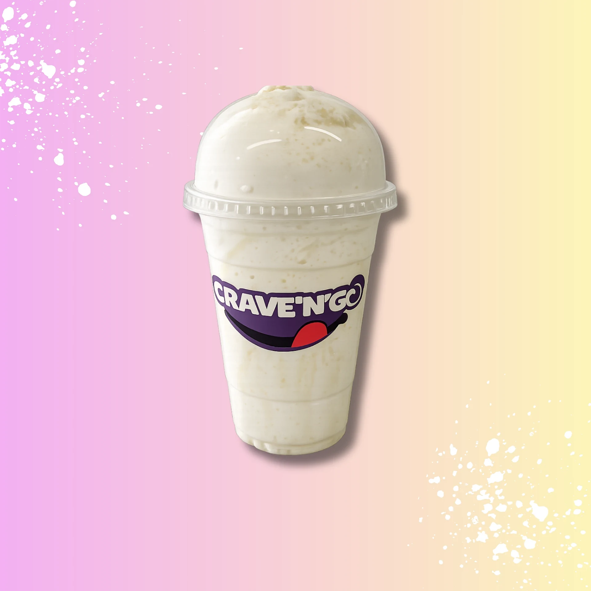 Classic vanilla milkshake in a Crave N Go cup