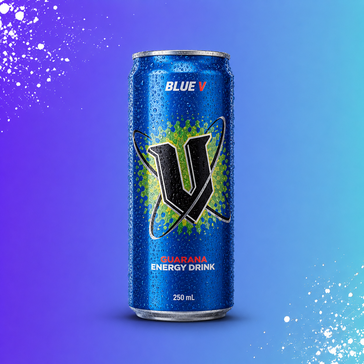 Can of Blue V energy drink